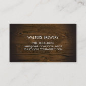 Ambachtelijk bier | Houtnerf Visitekaartje (Achterkant)