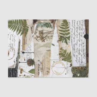 Ambachtelijk collageweefsel: -Botanisch Tissuepapier