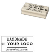 Ambachtelijk horizontaal website bedrijfslogo op m rubberstempel (Gestempeld)