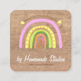 Ambachtelijk Houtnerf Thuisstad Regenboog 'Eigen M Vierkante Visitekaartje