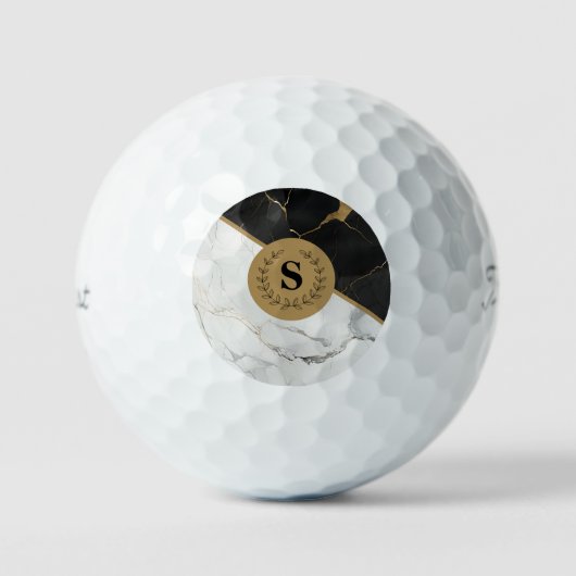 Ambachtelijk Marmer Monogramed Golfballen (Voorkant)