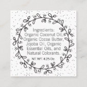 Ambachtelijk Met Liefde Gemaakte Hanglabels Met 2  Vierkante Visitekaartje (Achterkant)