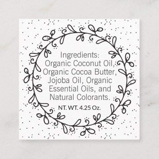 Ambachtelijk Met Liefde Gemaakte Hanglabels Met 2  Vierkante Visitekaartje (Achterkant)