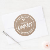 Ambachtelijk Met Liefde Kraft Papier Ronde Sticker (Envelop)