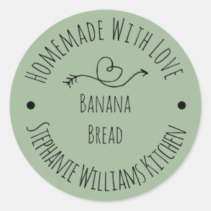 Ambachtelijk met Liefde Salie Groen Gebakken Pr Ronde Sticker