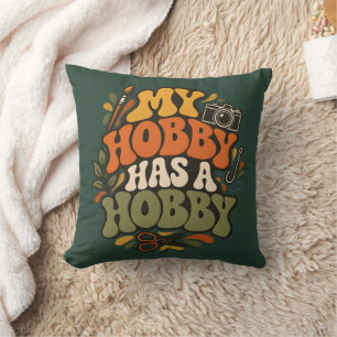 Ambachtelijk Mijn Hobby Heeft Een Hobby Retro Crea Kussen