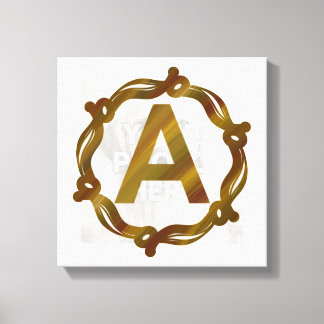 Ambachtelijk Monogram A Opgespannen Canvasprint Canvas Afdruk