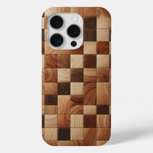 Ambachtelijk mozaïek telefoonhoesje met natuurlijk iPhone 15 pro case