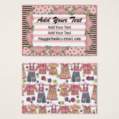 Ambachtelijk / Ontwerper / naaister Kaart / Label  (Voorkant /achterkant)