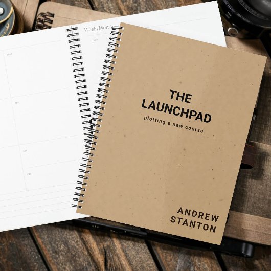 Ambachtelijk papier Modern eenvoudig jongetje Afst Planner