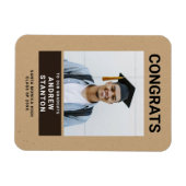 Ambachtelijk papier Modern Simple Boy Afstuderen F Magneet (Horizontaal)