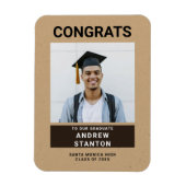 Ambachtelijk papier Modern Simple Boy Afstuderen F Magneet (Verticaal)