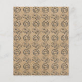 ambachtelijk papieren donut bakkerij patroon flyer (Achterkant)