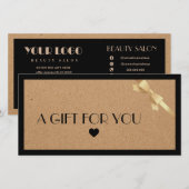 Ambachtelijk Papieren Hart Logo C cadeaubon (Voorkant / Achterkant)