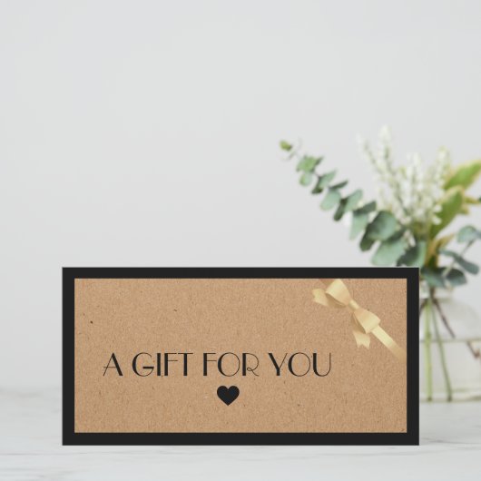 Ambachtelijk Papieren Hart Logo C cadeaubon (Staand voorkant)