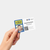 Ambachtelijk Pasje QR Code Blauwe Badge (Handheld)