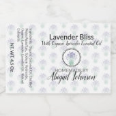 Ambachtelijk | Thuisgemaakte Lavendelzeep | Label  Voedselcontainer Etiket (Enkel label)
