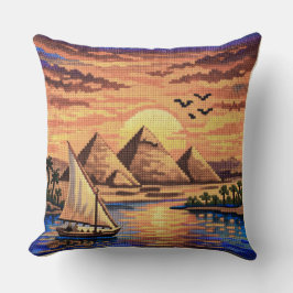 Ambachtelijk Vormgegeven Giza Piramides & Zonsonde Kussen