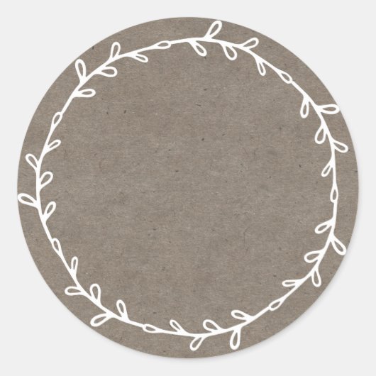 Ambachtelijk zelfgemaakte jam kraft papier label (Voorkant)