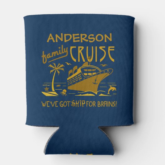 Ambachtelijke actie Funny Ship | Aangepaste naam V Blikjeskoeler (Achterkant)