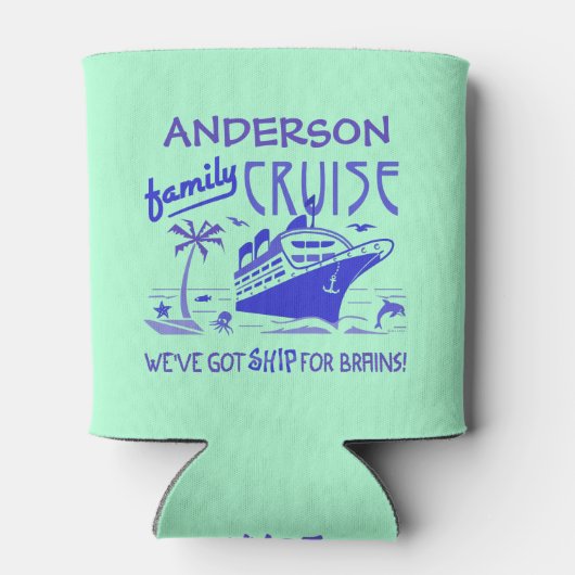 Ambachtelijke actie Funny Ship | Aangepaste naam V Blikjeskoeler (Achterkant)