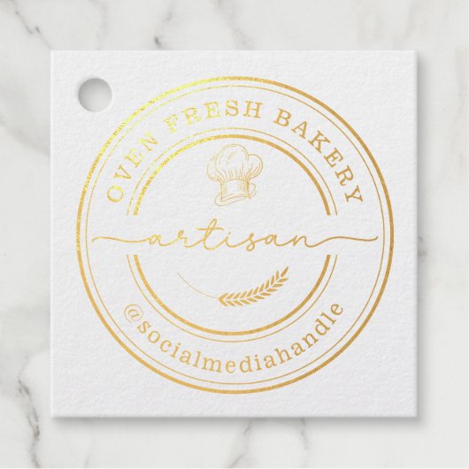 Ambachtelijke bakker bakkerij chef Pet Catering Bedankjes Labels (Voorkant)