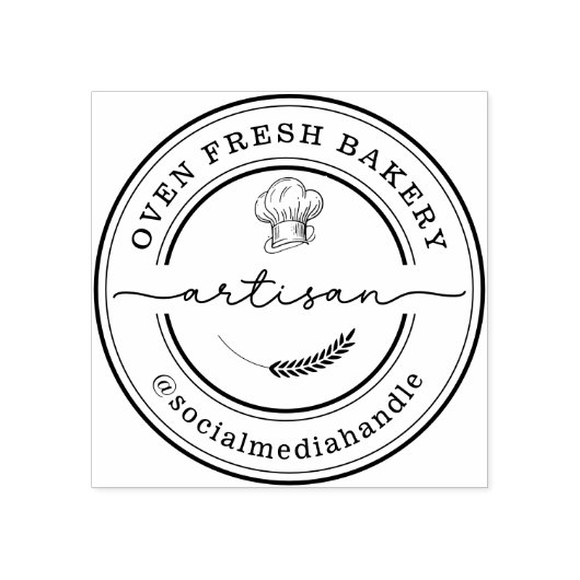 Ambachtelijke bakker bakkerij chef Pet Catering Rubberstempel (Afrduk)