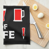 Ambachtelijke bierdrinkers theedoek (Quarter Fold)