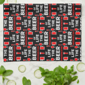 Ambachtelijke bierdrinkers theedoek (Gevouwen)