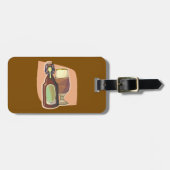 Ambachtelijke bierfles en glazen rustieke brouweri bagagelabel (Voorkant horizontaal)
