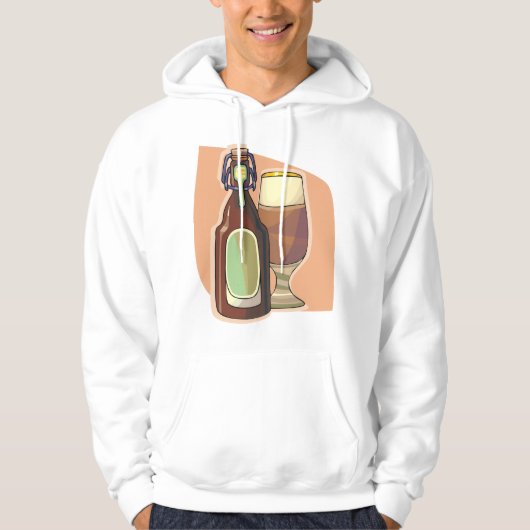 Ambachtelijke bierfles en glazen rustieke brouweri hoodie (Voorkant)