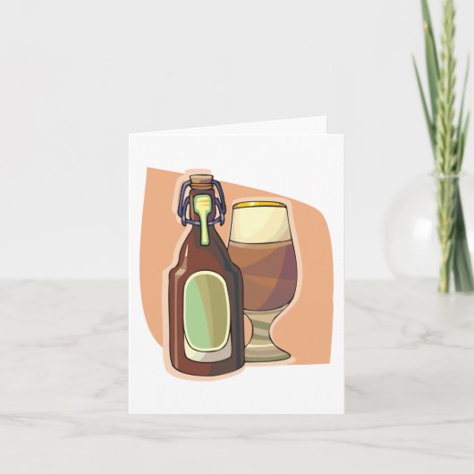 Ambachtelijke bierfles en glazen rustieke brouweri kaart (Voorkant)