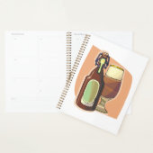 Ambachtelijke bierfles en glazen rustieke brouweri planner (Display)