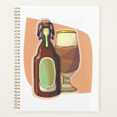 Ambachtelijke bierfles en glazen rustieke brouweri planner (Voorkant)