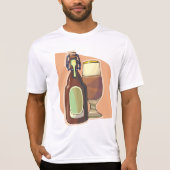 Ambachtelijke bierfles en glazen rustieke brouweri t-shirt (Voorkant)