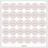 Ambachtelijke Blauwe-bosbessenjam Rustiek Roze 5 c Sticker (Vel)