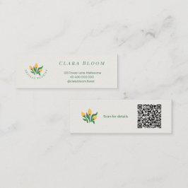 Ambachtelijke Bloemist Minimalistische Botanische Contactkaartje