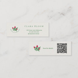 Ambachtelijke Bloemist Minimalistische Botanische Contactkaartje