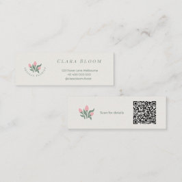 Ambachtelijke Bloemist Minimalistische Botanische Contactkaartje