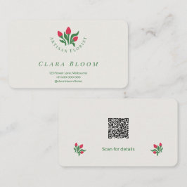 Ambachtelijke Bloemist Minimalistische Botanische Visitekaartje