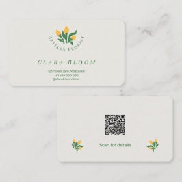 Ambachtelijke Bloemist Minimalistische Botanische Visitekaartje