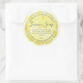 Ambachtelijke Citroen Zeep Biologisch Bedrijf Ronde Sticker (Tas)