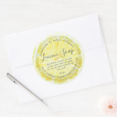 Ambachtelijke Citroen Zeep Biologisch Bedrijf Ronde Sticker (Envelop)