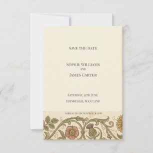 Ambachtelijke Distel Save the Date Kaart