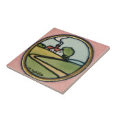 ambachtelijke Era Cottage-scène Tegeltje (Zijkant)