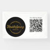 Ambachtelijke evenement aanpasbare logo & QR-code Spandoek (Horizontaal)