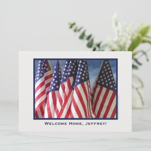 Ambachtelijke feestdag, Amerikaanse vlaggen Kaart (Staand voorkant)