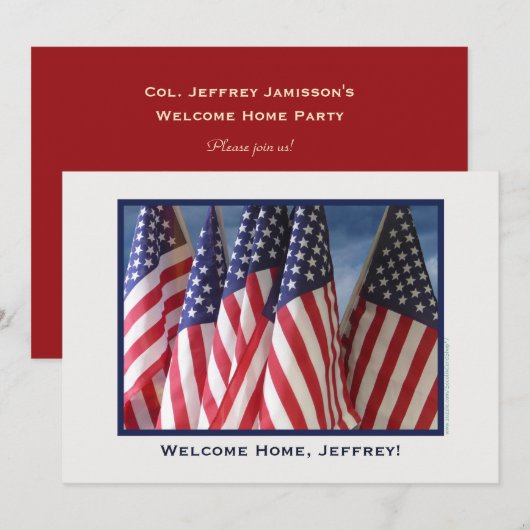 Ambachtelijke feestdag, Amerikaanse vlaggen Kaart (Voorkant / Achterkant)