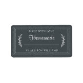 Ambachtelijke Gebakken Waren in Pot Jam Zwart Etiket (Voorkant)