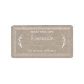 Ambachtelijke Gebakken Waren Inmaken van Jam Kraft Etiket (Voorkant)